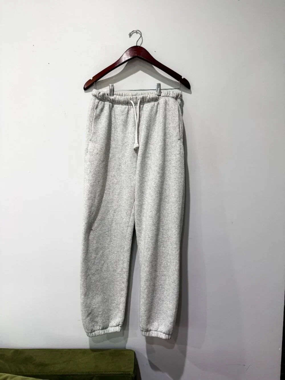 SKIMS Fleece Lounge Men's Relaxed Jogger Light Heather Grey Size S